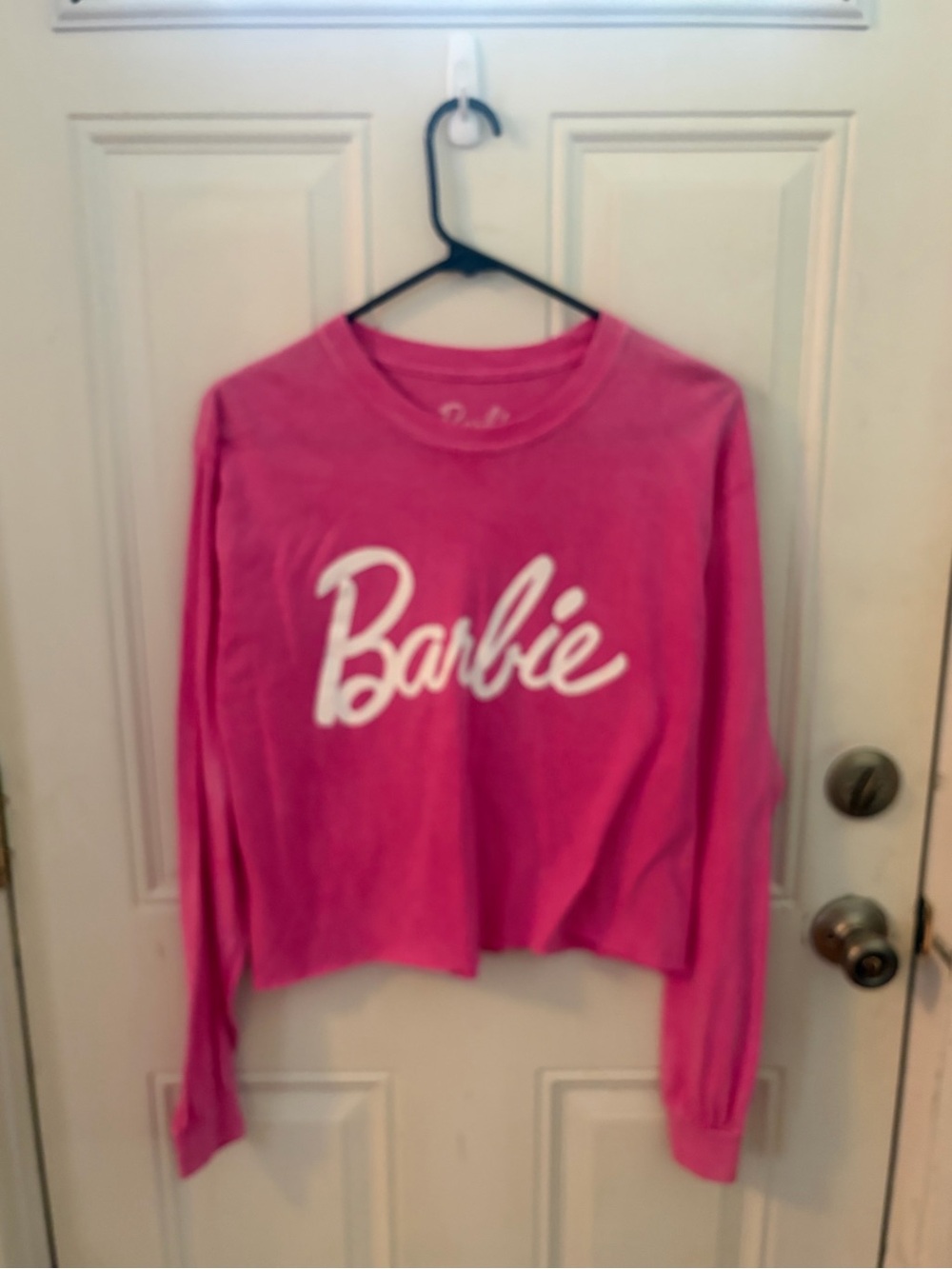 Barbie Hot Pink Long Sleeve Logo Shirt